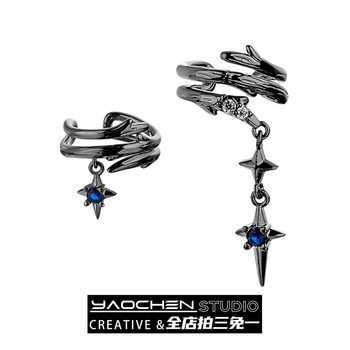 Dark thorn art ear clip for women without ear holes