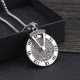 Roman numerals titanium steel necklace men's non-fading long sweater chain 2025 new popular clavicle chain women's pendant