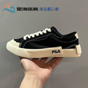 FILA FILA POP men and women low -help canvas shoes black and white leisure spring and summer couple sneakers T12W125107