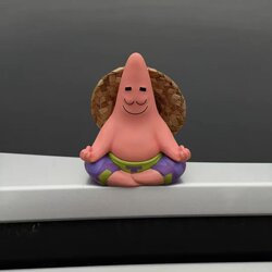 Calm down and Enjoy the Coolness of Patrick Star's Car Tail Figure, Patrick Star's Cool and Closed-Eyed Car Decoration, Desktop Ornament, Gift