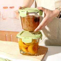 Sealed Fruit Lunch Box with Lid, Microwaveable Glass Lunch Box, Portable Fresh-Keeping Box for Outings, Lunch Box with Food Container