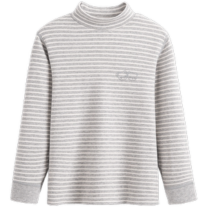 
Boneless children's bottoming shirt, boy's T-shirt, long-sleeved mid-collar pure cotton top, boys' autumn clothes, category A, girls' half turtleneck