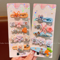 Children's Cartoon Cute Hair Clips for Girls, Zootopia Judy Side Bangs Clips, Sweet Hairpins and Hair Accessories for Girls