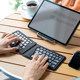 Japan Sanwa Bluetooth Folding keyboard V -shaped ergonomic Android iPad tablets General portable portable