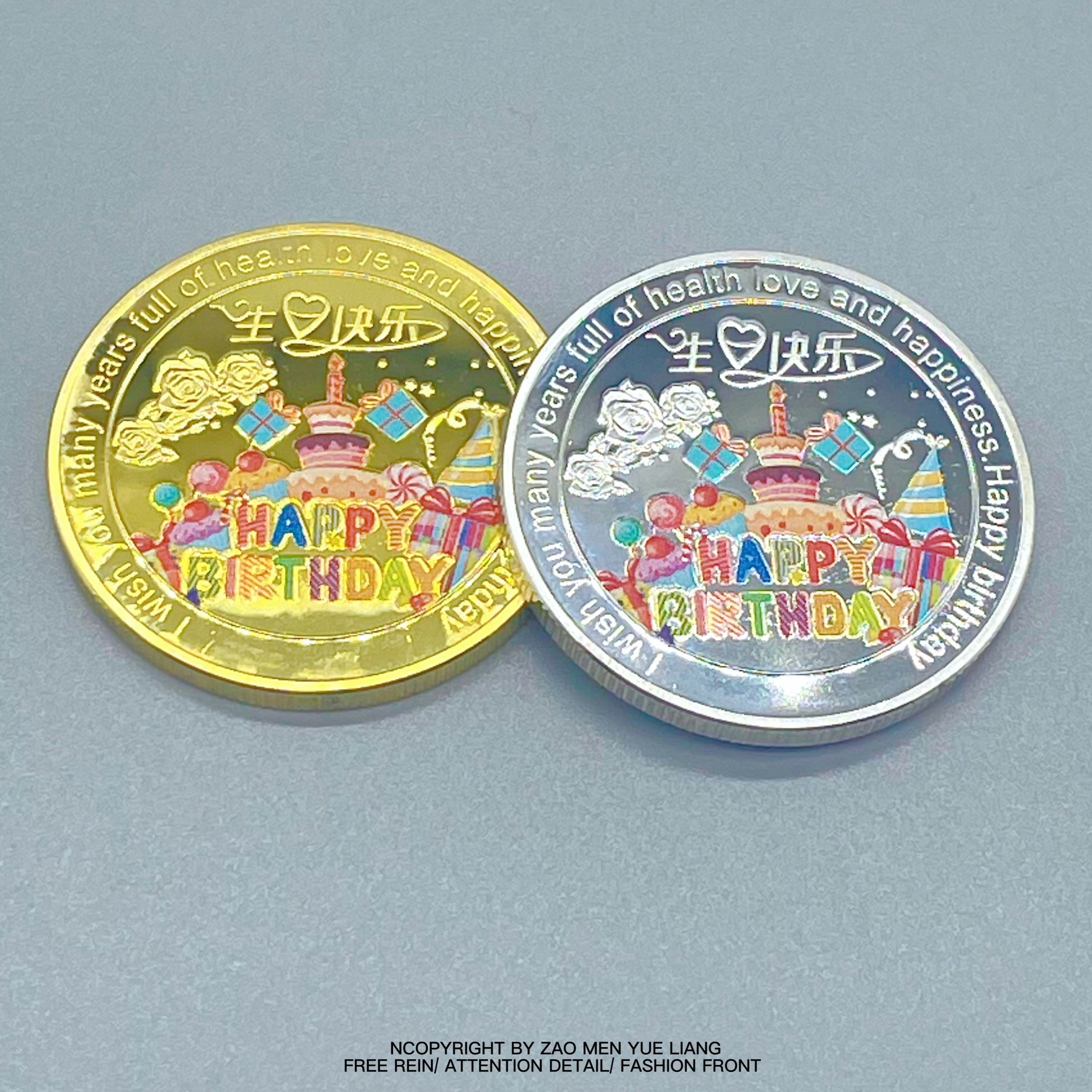 Birthday Cake Gold Coins - Decorative Birthday Gift for Her