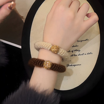 Advanced sensing rhinestone Zhuzhu hair ring female hair rubber band 2024 new high -end hair rope tama tail rope headwear
