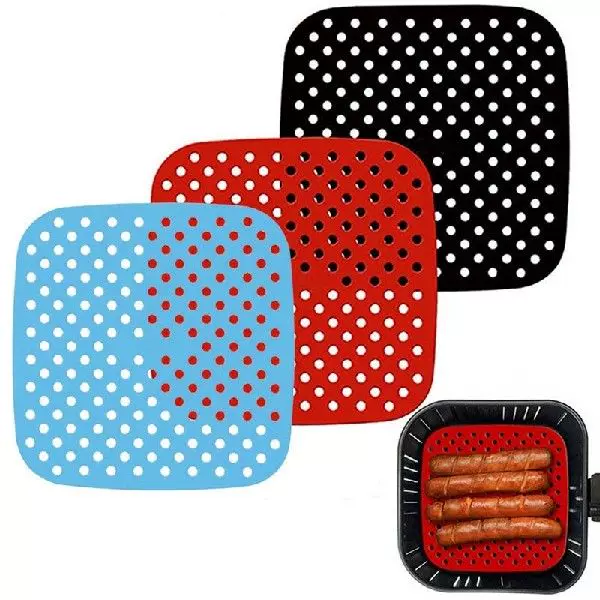 Reusable Silicone Air Fryer Liner Mat Non-Stick Steamer Pad