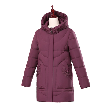 
Yalu women's windproof hooded grandma style down jacket