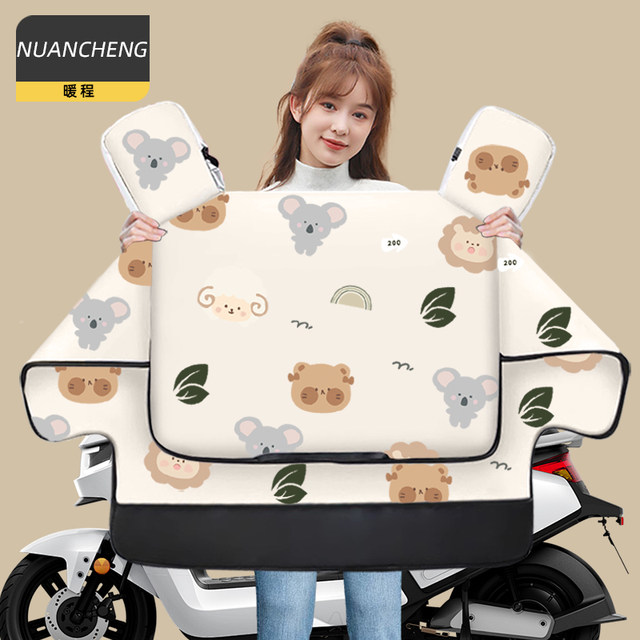Double -sided waterproof electric vehicle windshield is plus velvet thickened waterproof waterproof bottle motorcycle anti -cold warming warmth and windproof
