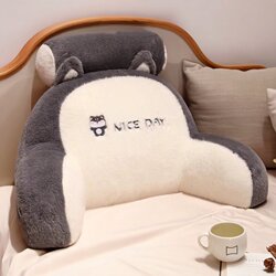 Bedside Cushion, Soft Lumbar Support Pillow, Backrest Cushion, Large Backrest for Bed, Sofa, Bay Window, Lumbar Support, Phone Pillow, Removable and Washable