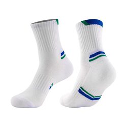 Practical Sports Socks, Pure Cotton Badminton Socks, Sports Socks with Towel Bottom, Mid-Tube, Non-Slip, Sweat-Absorbent, Breathable Running Tennis Socks