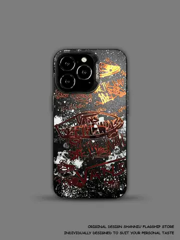 VANS Off The Wall New Phone Cases Covers Graffiti Trendy Fashionable Laser Gradient iPhone 15, iPhone 14, iPhone 13, iPhone 12,