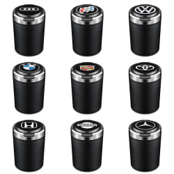 Car Ashtray with Creative and Unique Design, Covered Car Ashtray, Multifunctional In-Car Night Light, Metal Liner