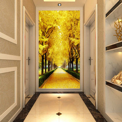 Tapeta Prostor Rozšíření 3 Vchod Nástěnná Látka Americké Ručně Malované Zlaté Uličky Chodba Tapety Money Tree Vstupní Nástěnná Malba