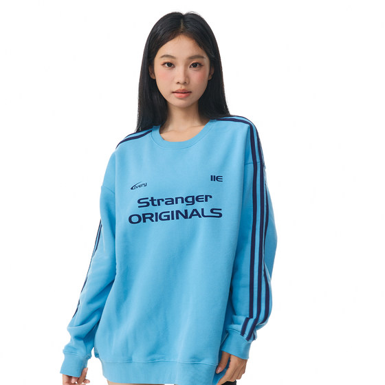 
11E 'Player' Xinjiang cotton long-sleeved T-shirt with three stripes design, versatile casual loose sweatshirt for men and women