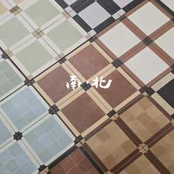 North and South Ceramic Tiles French Retro Green Gradient Plaid Tiles 200X200 Kitchen Bathroom Non-Slip Wall Floor Tiles