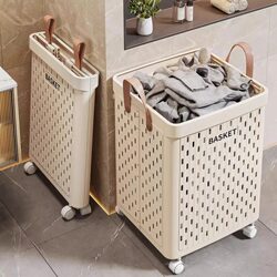 Foldable Dirty Clothes Storage Basket, Household Dirty Clothes Hamper, Bathroom Dirty Clothes Basket, Clothes Storage Magic Tool, Bathroom Laundry Basket