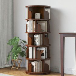 Rotating Bookshelf 360-Degree Bookcase Internet Celebrity Storage Home Living Room Movable Children's Floor Storage Rack