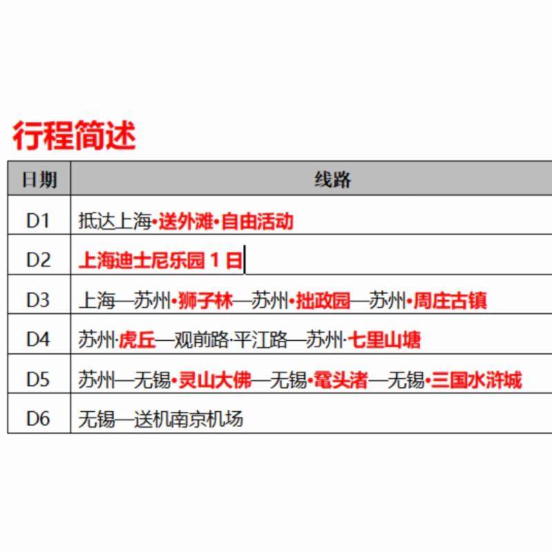 上海迪士尼旅游7天6晚无锡灵山大佛苏州狮子林南京杭州西湖跟团游