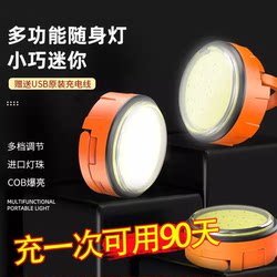 New Strong Light Portable Mini Work Light Keychain Small Flashlight Multifunctional Magnetic Portable Light Rechargeable Light for Home