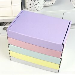 Macaron-Colored Airplane Box, Foldable Cardboard Box, Rectangular Flat Express Delivery Box, Gift Box