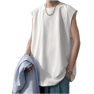 
Sports vest men's summer new pure cotton loose outer vest ins trendy American casual sleeveless T-shirt