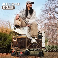 Beila Outdoor Camper Camping Style Picnic Foldableing Camper Car Cargo Stall Trolley Extended Tow Bucket