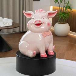 Large Floor-Standing Ornament for the Living Room, Cute Pig Money Box, Lucky Charm, Trendy Piggy Bank, Creative Home Decor Gift