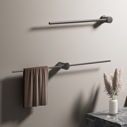 Submarine Towel Rack, Bathroom No-Drill, Straight, High-End Minimalist Towel Bar, All-Copper Bathroom Single Rod Towel Rack