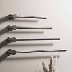 Submarine-Style All-Copper Towel Rack, Artistic Design, No-Drill Bathroom Towel Bar, Light Luxury Bath Towel Storage Rack