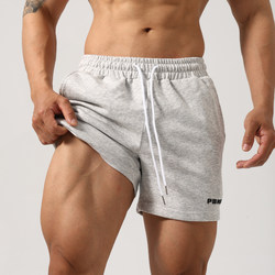 Men's Fitness Sports Shorts, American Style, 3-Point Length, Running, Casual, Stretchy, Muscle-Building, Squat Training, Summer Shorts