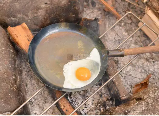 日本原产户外bush Craft Takibi 营火煎锅汤锅铁制焚火台野