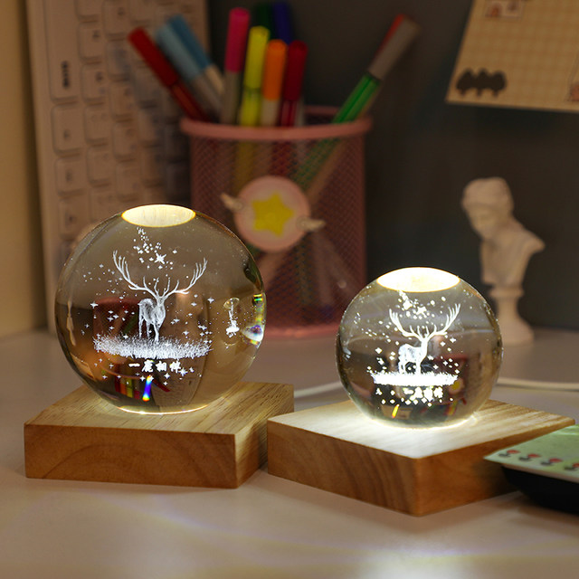 Creative luminous crystal ball ornaments, practical gifts for girls ...