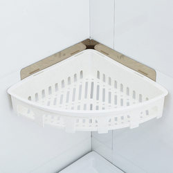 Triangular Storage Rack for Bathroom, Kitchen, No-Drill Corner Shelf, Traceless Hooks