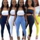 2664# new style small feet pants wish Amazon ebay cross-border European and American solid color tight stretch small feet pants for women
