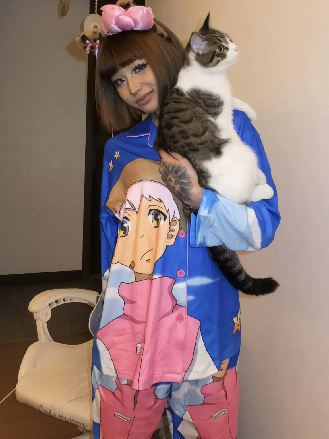 BlackBerry鸟鸟一 キャラクター柄ルームウェアセット BlackBerry鸟鸟一 キャラクター柄ルームウェアセット