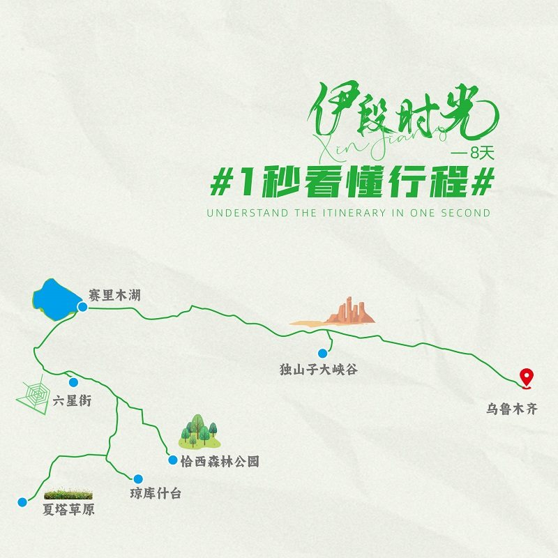 【送赛湖旅拍+那拉提温泉体验】新疆旅游伊犁环线8天7晚跟团游