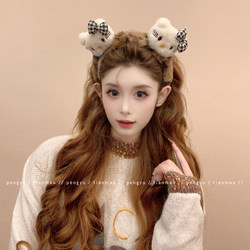 2025 New Cute Cat Plush Headband for Women Autumn and Winter Girl Hair Accessories Cartoon Headband Face Washing Makeup Headwear