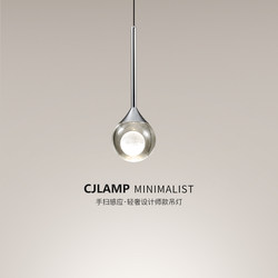 Minimalist 2025 New Italian-Style Bedroom Bedside Water Drop Pendant Light Background Wall Eye-Protection Pendant Light High-End Bar Counter Light
