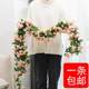 Plastic fake vine string flower ceiling wrapped with fake flower rattan simulated rose vine air conditioning pipe blocking decorative vine