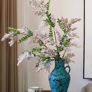 
Sophora japonica flower artificial flower ornaments high-end realistic high-end hotel B&B front desk living room decorative flower ornaments