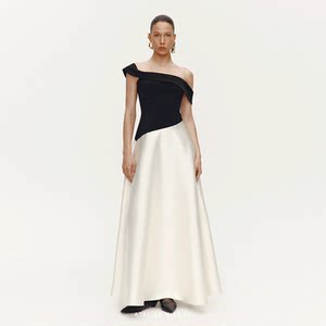 
AtelierMissLu [Budapest Ball] 2025 Autumn and Winter Glossy Multi-Wear Strapless Dress Long Skirt