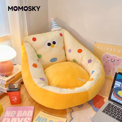 Cartoon Small Lazy Sofa for Children's Bedroom, Cute Backrest Cushion for Girls, Single Person Reading and Leisure Mini Tatami