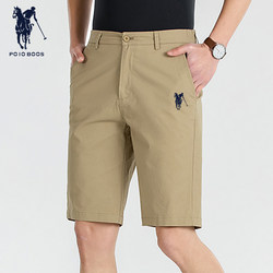 Paul Genuine Pure Cotton Men's Straight-Leg Beach Shorts, Summer Thin Large Size Loose Casual Shorts