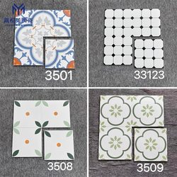 Scandinavian Simple Popular Bathroom Balcony Small Tiles 300*300 Black and White Green Kitchen Parquet Matte Floor Tiles