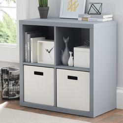 Simple Class-Style Grid Bookshelf Storage Box, Multifunctional Foldable Storage Bin for Home, Student Toys and Miscellaneous Items Organizer