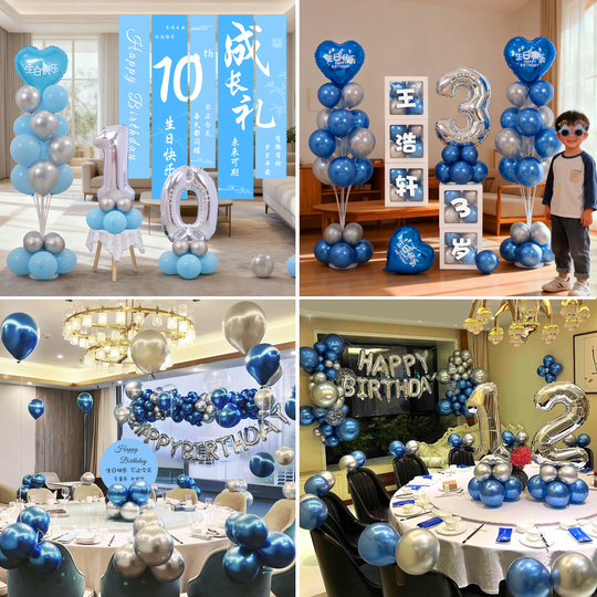 10/20/30 pezzi palloncini compleanno blu 5/10/12/18 pollici metallo blu navy baby blue palloncino in lattice per baby shower compleanno decorazione di nozze  15