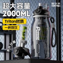 Tritan Sports Water Bottle with Straw for Boys, Large Capacity, High Temperature Resistant, Fitness Water Bottle, Student School Water Bottle, Summer