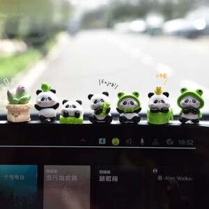 
Car ornaments center console display screen panda doll doll car cute decoration products for women