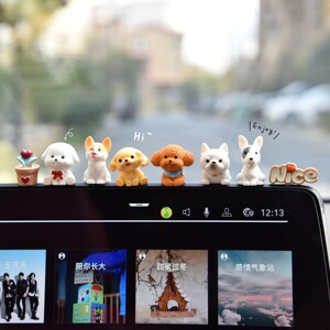 
Car ornaments, cute puppy dolls, car center console display screens, electric car decoration supplies